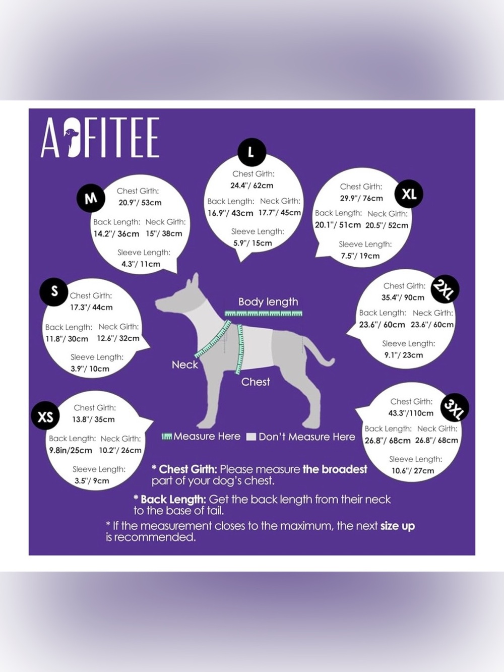 AOFITEE Dog Coat Warm Dog Puffer Jacket - M - Picture 7 of 8